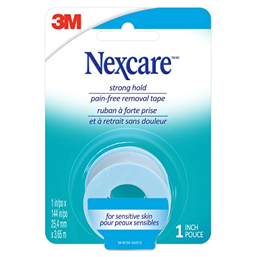 Nexcare™ Strong Hold, Pain Free, Gentle Removal Tape SST-1-CA, 1 in x 4 yd (25.4 mm x 3.65 m), 1/Pack - Strong Hold - 1 Roll