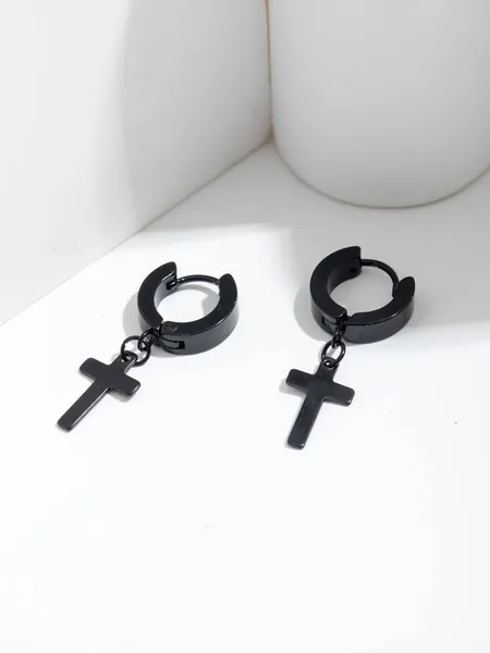 Cross Drop Earrings