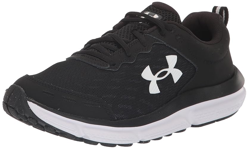 Under Armour Womens Charged Assert 10 D Running Shoe - 10.5 Wide - (001) Black/Black/White