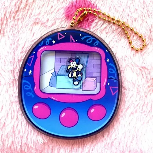Smiling Friends Gwimbly Tamagotchi Shaker Charm