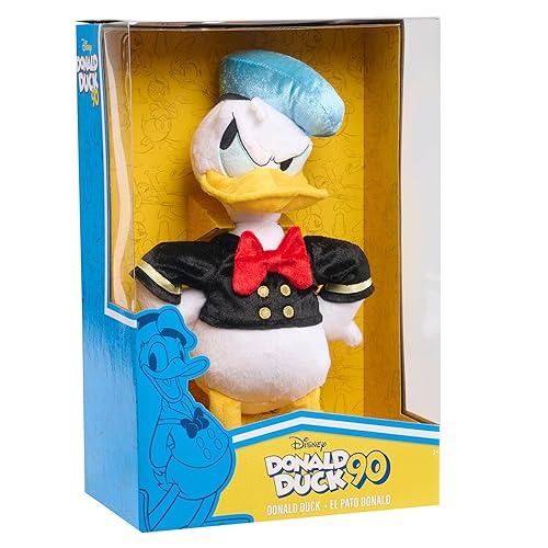Just Play Disney Classics Donald Duck 90th Anniversary 14-inch Collector Plush Stuffed Animal, Duck, White, Kids Toys for Ages 2 Up