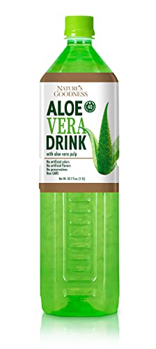Nature's Goodness Aloe Vera Drink with Pulp - 50.7 Fl Oz (1.5 L) - Original Aloe - 50.7 Fl Oz (Pack of 1)