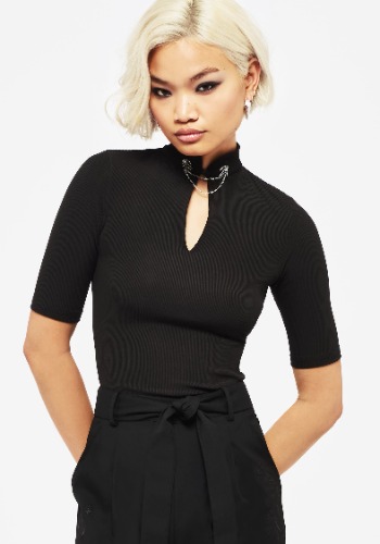 Chiromancy Choker Collar Top | US 6