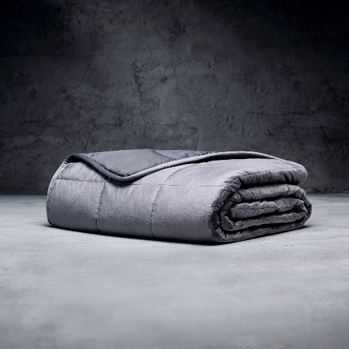 Weighted Blanket - One-Piece / Bamboo Lyocell + Minky | Grey / 15 lbs | 54"x72"