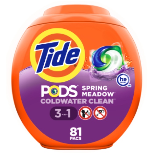 PODS Laundry Detergent Soap Pods, Spring Meadow, 81 count