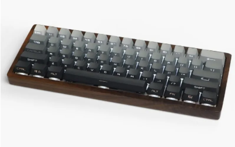 polar day PBT keycap font transmits light OEM profile gray and white gradient color keycaps