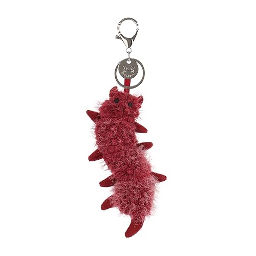 Apricot Lamb Devil Centipede Cute Keychain, Soft Stuffed Plush Keychain Toys for Kids’ Backpack, Purse, 5.2 Inches - Red