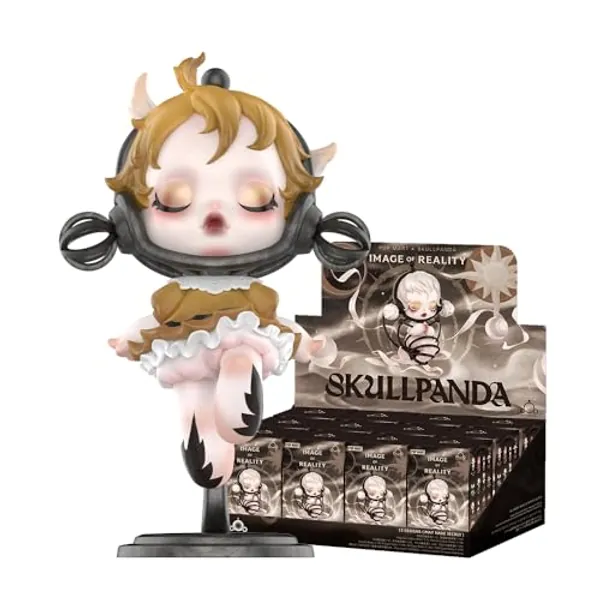 POP MART SKULLPANDA Image Of Reality Blind Box Figures, Random Design Mystery Toys for Modern Home Decor, Collectible Toy Set for Desk Accessories, Whole Set