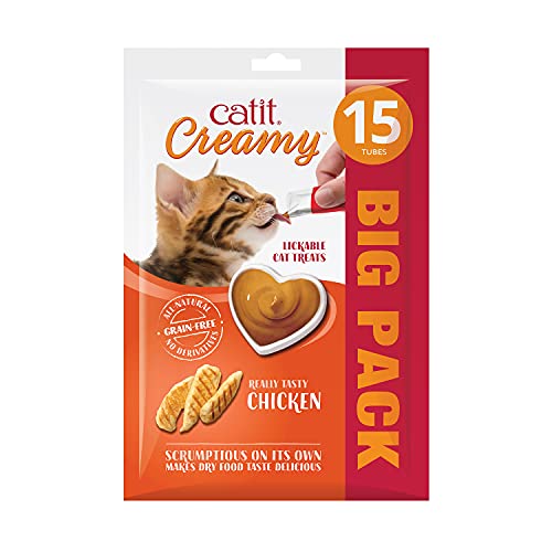 Catit Creamy Chicken Lickable Cat Treats 15 Pack - Chicken
