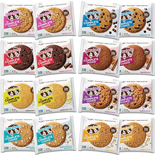 Lenny & Larry's The Complete Cookie, 8 Flavor Variety Pack, Soft Baked, 16g Plant Protein, Vegan, Non-GMO, 4 Ounce (Pack of 16)