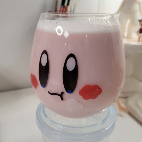 Kirby Glass Cup - Cute Design