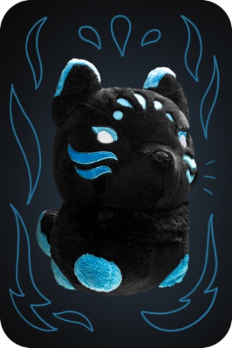 Tsuki the Dark Kitsune Fox | Default Title