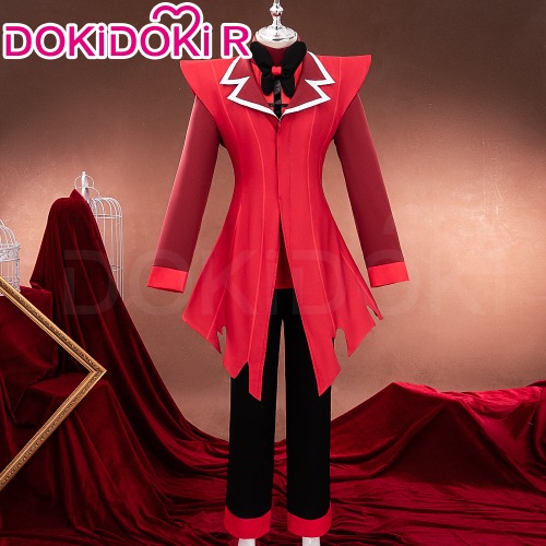 【Size S-2XL】DokiDoki-R Anime Hell Hotel Cosplay Alastorr Cosplay Red Costume Suit | L-Order Processing Time Refer to Description Page