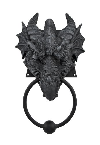 Pacific Giftware Gothic Dragon Door Knocker Cast Iron Finish