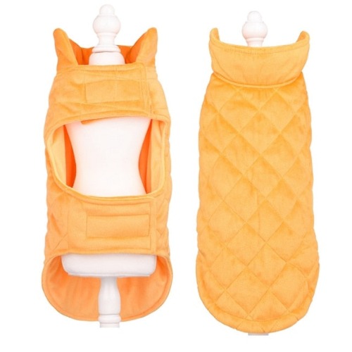 Dogs Winter Warm Vest - Yellow / M