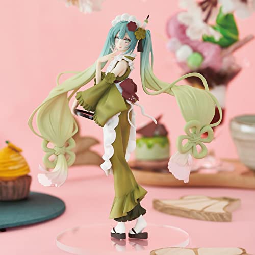 Furyu Hatsune Miku: Matcha Parfait Sweet Sweets Series Figure, Multicolor