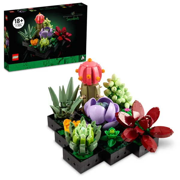 LEGO Succulents 10309 Plant Decor Building Set for Adults; Build a Succulents Display Piece for The Home or Office (771 Pieces) - 