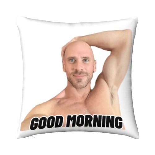 Johnny Good Morning Sins Throw Pillow Covers 18"X18" Funny Meme Pillows Home Decor Pillowcase Bedroom Living Room Dormitory College Cushion Cover for Couch Sofa Bed