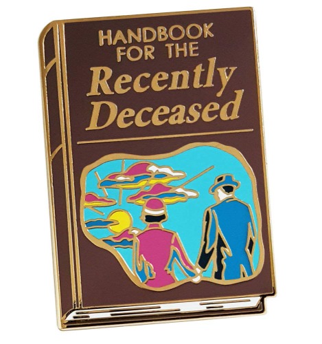 Pinsanity 'Handbook for the Recently Deceased' Enamel Lapel Pin - 