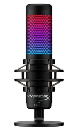 HyperX - QuadCast S Wired Multi-Pattern USB Electret Condenser Microphone