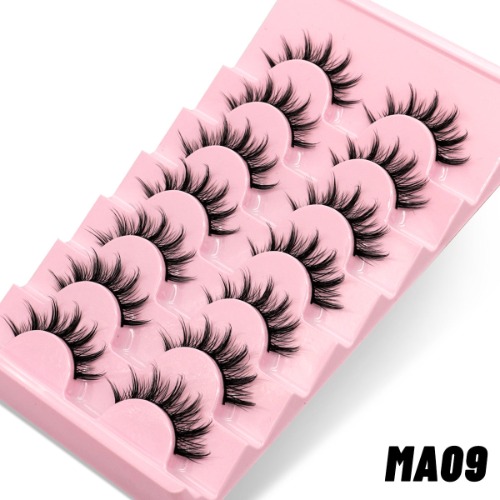 7 Pairs False Eyelashes - Natural Fluffy & Soft, Various Styles - 7Pairs-MA09