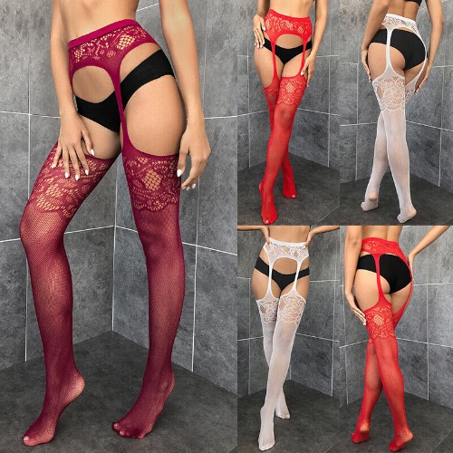 Womens Fishnet Thigh-High Stockings Tights Suspender Pantyhose Stocking Hosiery