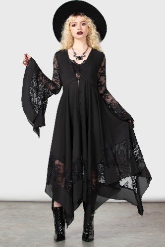 Misty Night Maxi Dress | XS / Black / 97% Polyester 3% Elastane