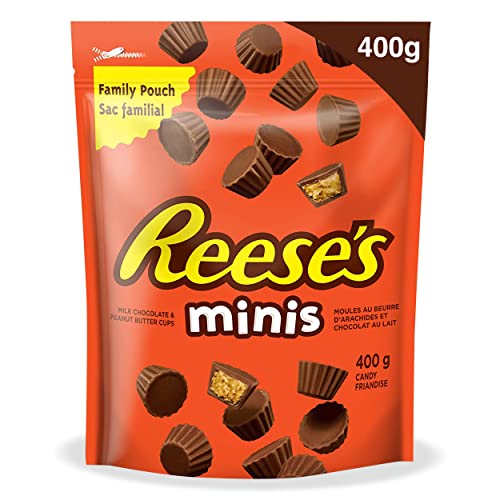 REESE'S Chocolate Candy Peanut Butter Cups, Good for Kids Candy, Bulk Candy to Share, Minis, 400g - 400 g (Pack of 1)