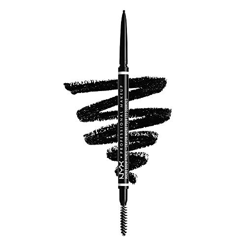 NYX PROFESSIONAL MAKEUP Micro Brow Pencil, Eyebrow Pencil - Black - 08 Black - 1 Count (Pack of 1) - Brow Pencil
