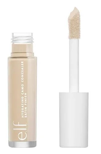 e.l.f, Hydrating Camo Concealer, Lightweight, Full Coverage, Long Lasting, Conceals, Corrects, Covers, Hydrates, Highlights, Light Peach, Satin Finish, 25 Shades, All-Day Wear, 0.20 Fl Oz