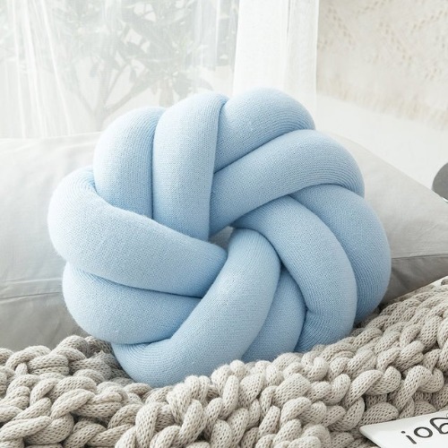 Loose Knot Cushions - Light Blue / 14.5" (27cm) Approx.