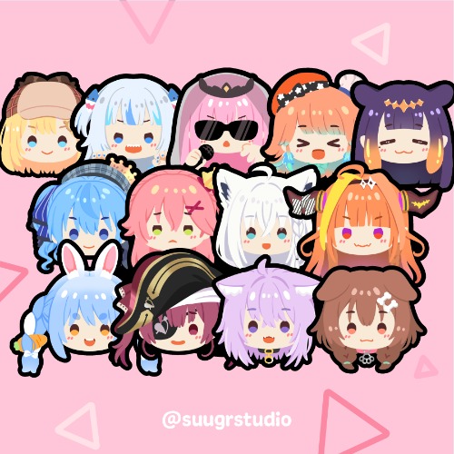 Hololive Stickers Fan Merch, Gura, Calliope, Kiara, Amelia, Ninomae Ina'nis, Suisei, Miko, Fubuki, Coco, Pekora, Marine, Okayu, Korone - Inugami Korone