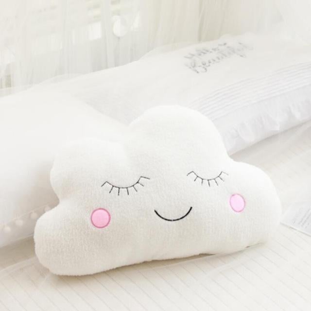 Plush Stuffed Cushion - Cloud / White