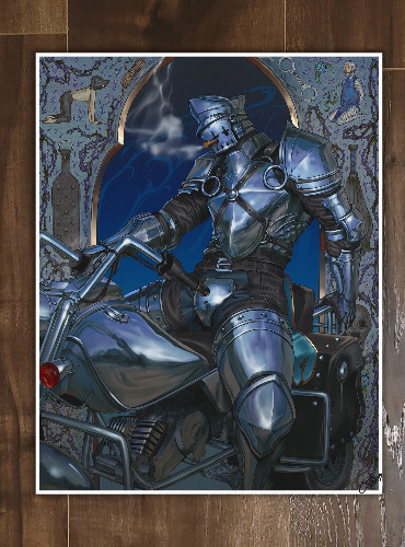 Motorcycle Knight Print