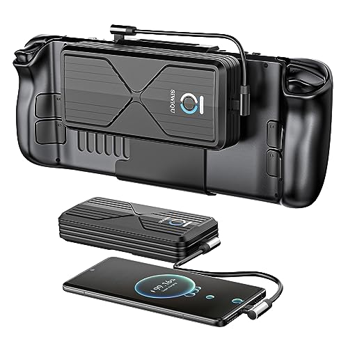 SiWiQU SIWIQU 20000mAh Power Bank for Steam Deck, 45W PD 3.0 Fast Charging Battery Bank, External Battery Pack Compatible with Steam Deck with Detachable Back Mount & Dual USB-C Cable