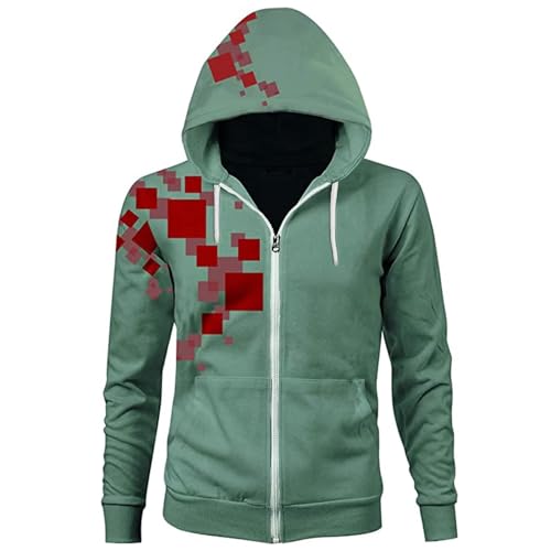 KPOP Nagito Komaeda Cosplay Jacket 3D Print Anime Sweater Hoodie for Women and Mens - X-Large - A