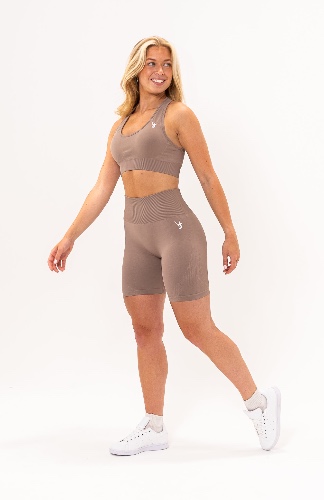 Limitless Seamless Shorts & Sports Bra Set - Fawn - M / M