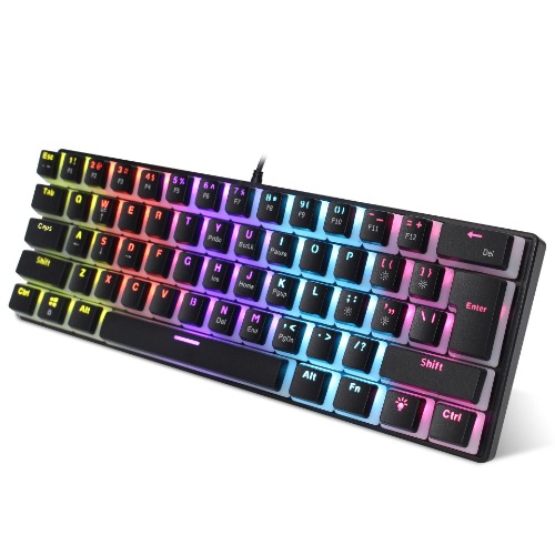 Thai RGB Pudding Keycaps Mechanical Keyboard - English / black axis / black