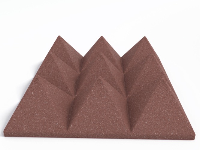 4 Inch Acoustic Foam Pyramid Style Panels - 13 Color Options - 48x72x4" 2 Panels (48 SF Per Case) / Brown