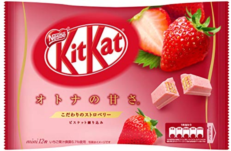 KitKat Chocolate Strawberry Flavor Japan Snack Dagashi, 0.14 Kilograms