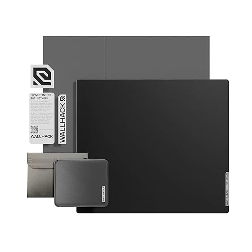 SkyPAD Wallhack SP-004 Glass Gaming Mousepad - Professional Esport Mouse Mat w/Specialty Surface for Top Speed and Control, Large Tempered Glasspad with Full Silicone Base Black, XL 16.92" x 19.29" - SP-004 - Black