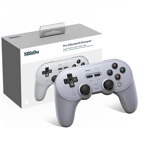 8Bitdo Pro 2 Bluetooth Controller - Hall Effect Joystick Update, for Switch, Windows, Apple, Android, Steam Deck, and Raspberry Pi (Gray Edition) - Gray