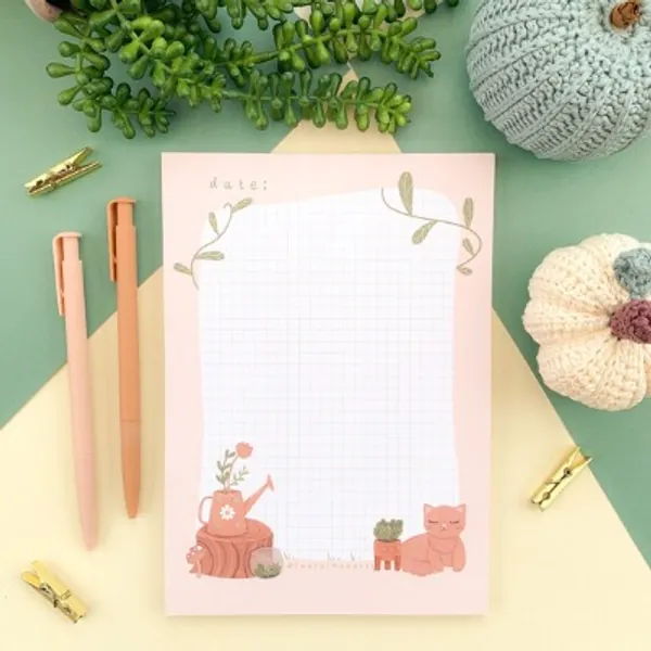 Plant Witch A5 Notepad //digital Art Stickers Illustration | Etsy