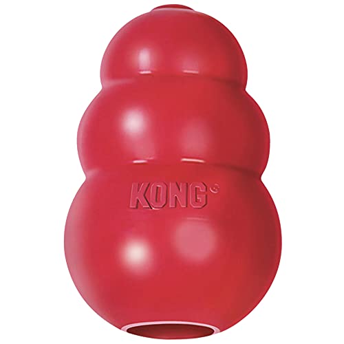 KONG - Classic Dog Toy - Durable Natural Rubber - Fun to Chew, Chase and Fetch - for Small Dogs - Small - Standard Packaging