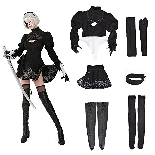miccostumes Women's Cosplay Costume Leotard Skirt with Hairband Leggings - Medium
