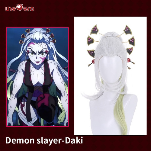 Uwowo Anime Demon Slayer: Kimetsu no Yaiba Daki Wig Daki Cosplay Long Hair