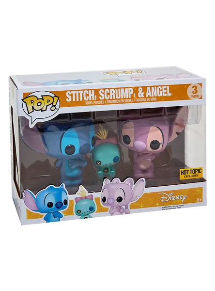 Funko POP Disney:Lilo & Stitch 3 Pack Stitch,Scrump & Angel Hot Topic Exclusive - 