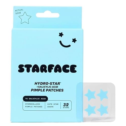 Starface Women's Hydro-Star + Salicylic Acid, Blue, One Size, 32 count (Pack of 1)