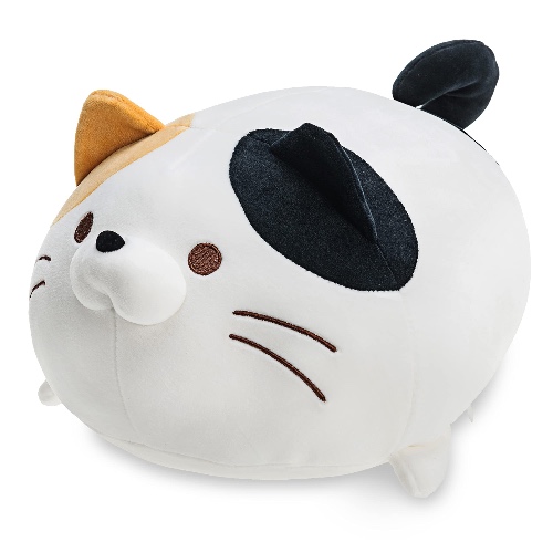 Onsoyours Super Soft Cat Plush Toy, Fluffy Chubby Kitty Stuffed Animal, Adorable Plush Cat Pillow for Kids or Home Decor (White, 19'') - White 19''