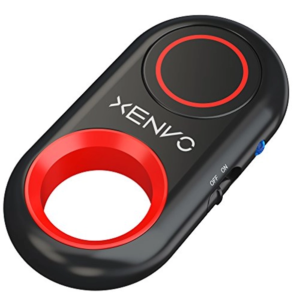 Xenvo Shutterbug - Camera Shutter Remote Control - Bluetooth Wireless Selfie Button Clicker - Compatible with iPhone, iPad, Android, Samsung, and Google Pixel Cell Phones, Smartphones and Tablets - Red